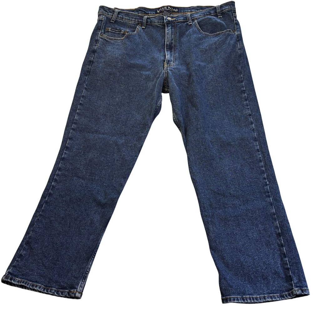 River Road Jean Company Jeans Mens 44x30 Blue Straight Stretch Denim Gorpcore